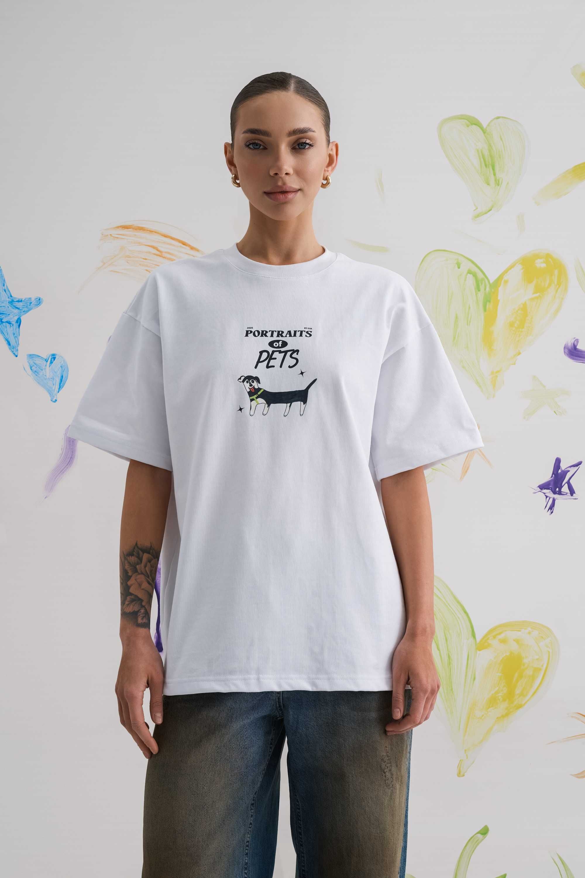 Футболка Portraits of Pets з принтом песик by Rikky Hype & OLX, L