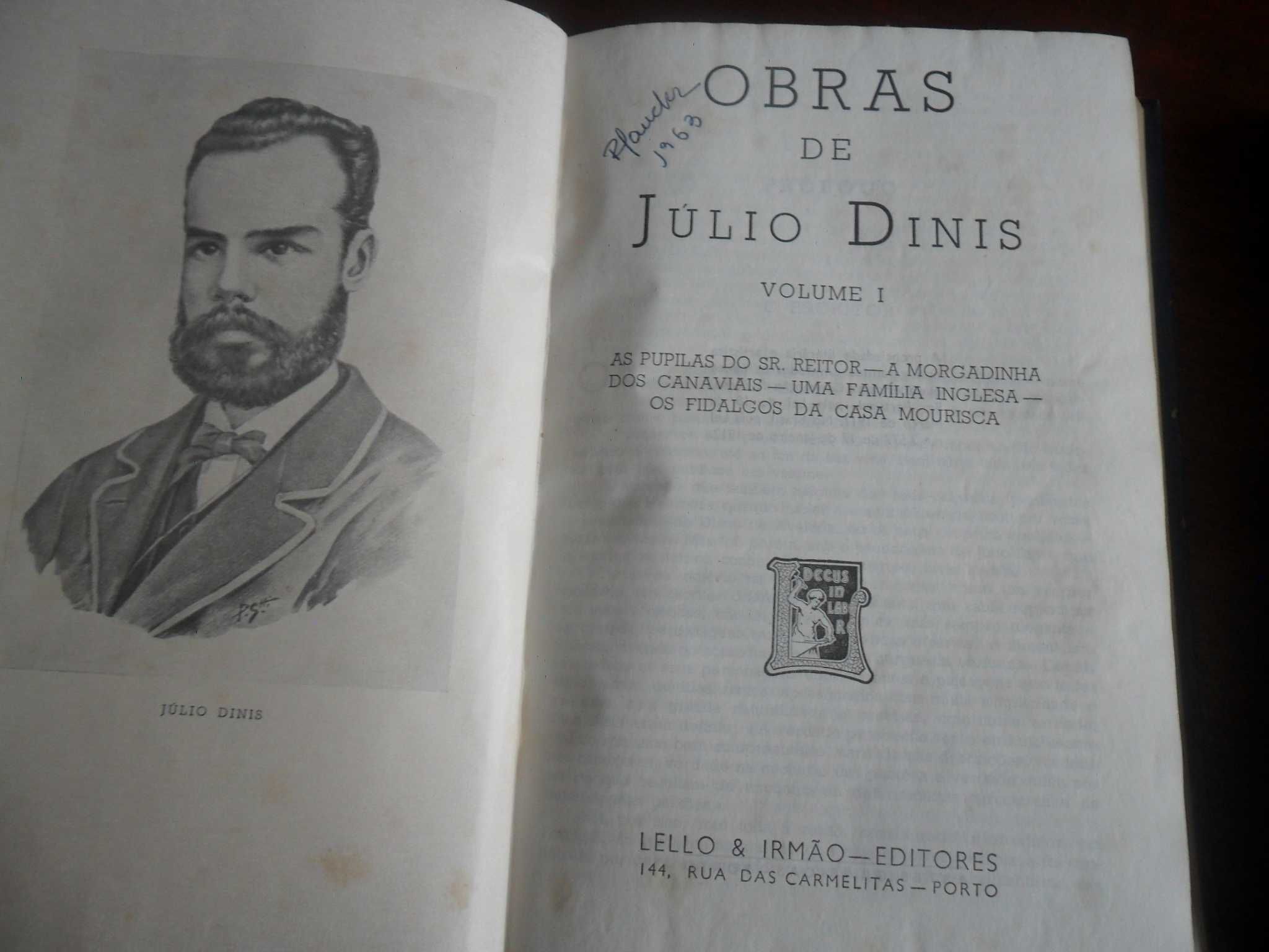 "Obras de Júlio Dinis" de Júlio Dinis - 2 Volumes em Papel Bíblia