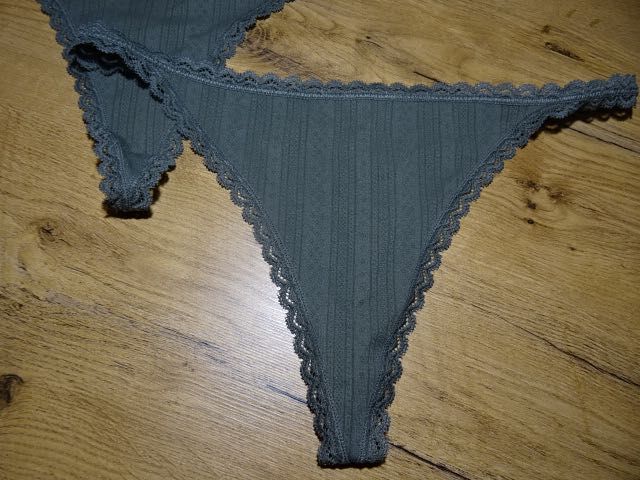Primark 2 x stringi khaki nowe L