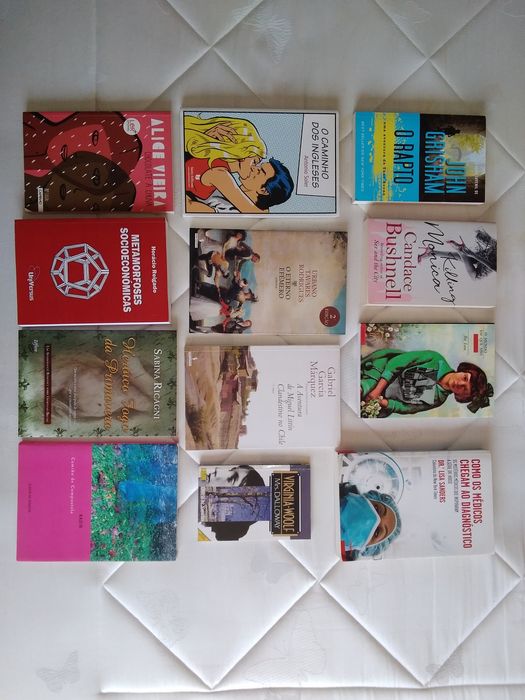 12 livros variados para venda.