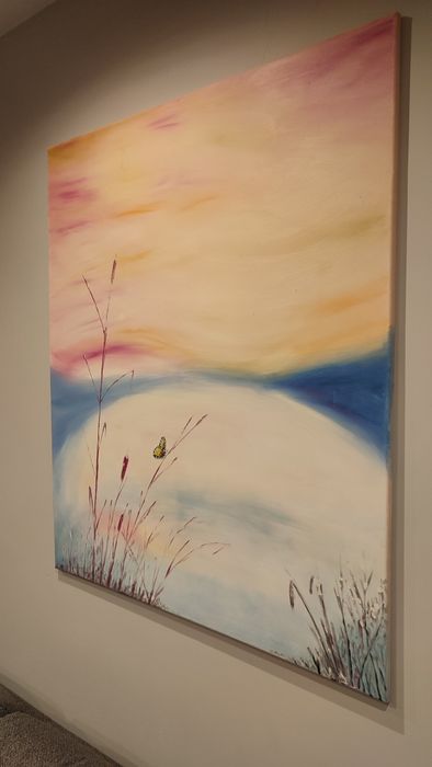 Obraz "Zmrok małego istnienia" 120 cm x 100 cm akryle pejzaż