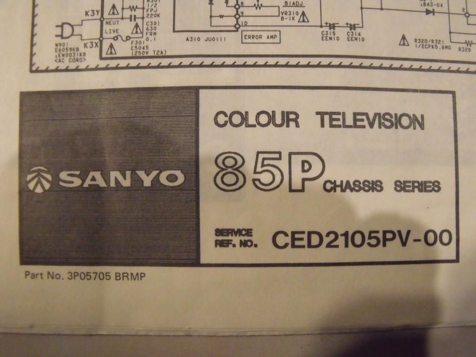 Oryginalny japoński schemat do telewizora gratka dla kolekcjonera