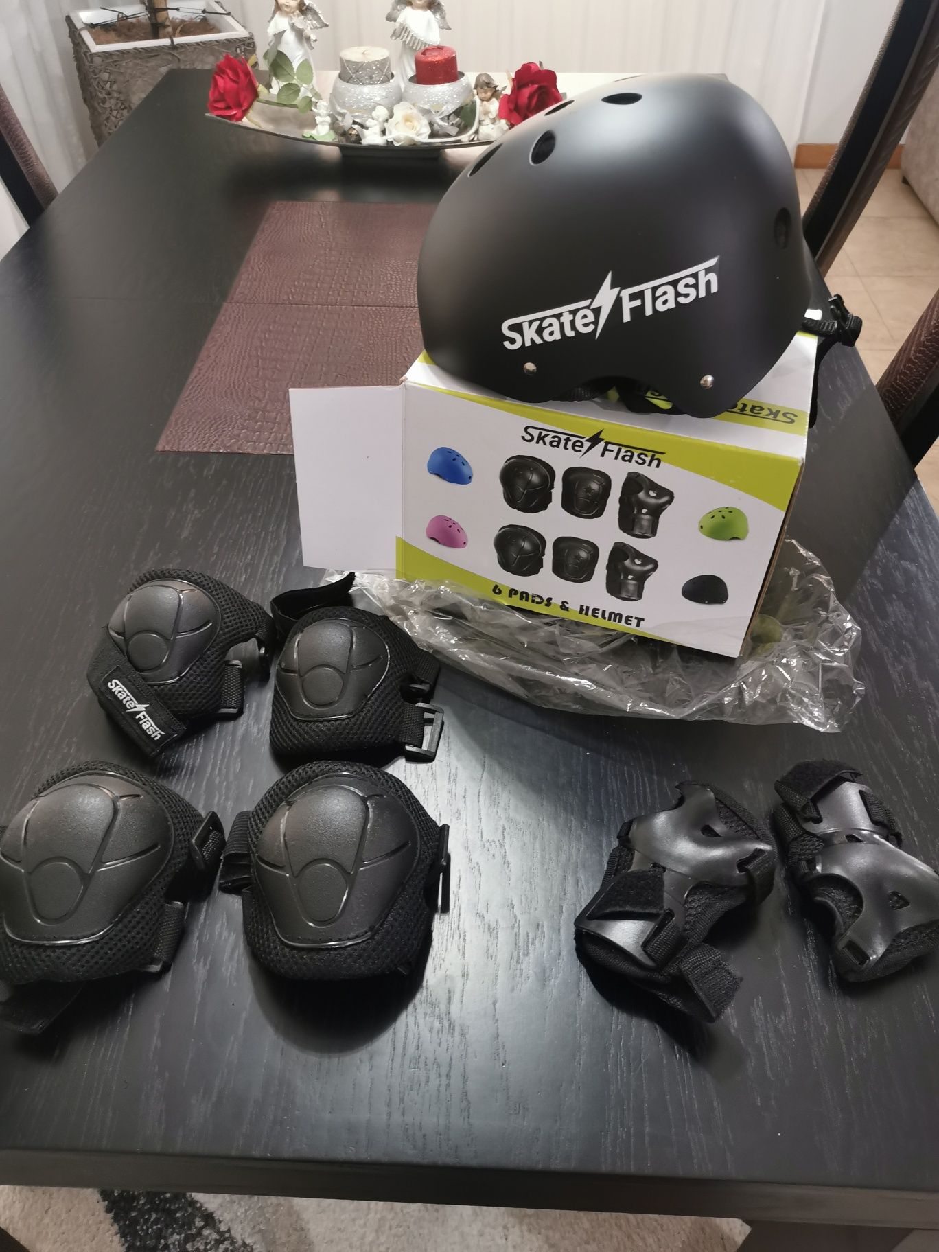 Capacete mais protecções criança
