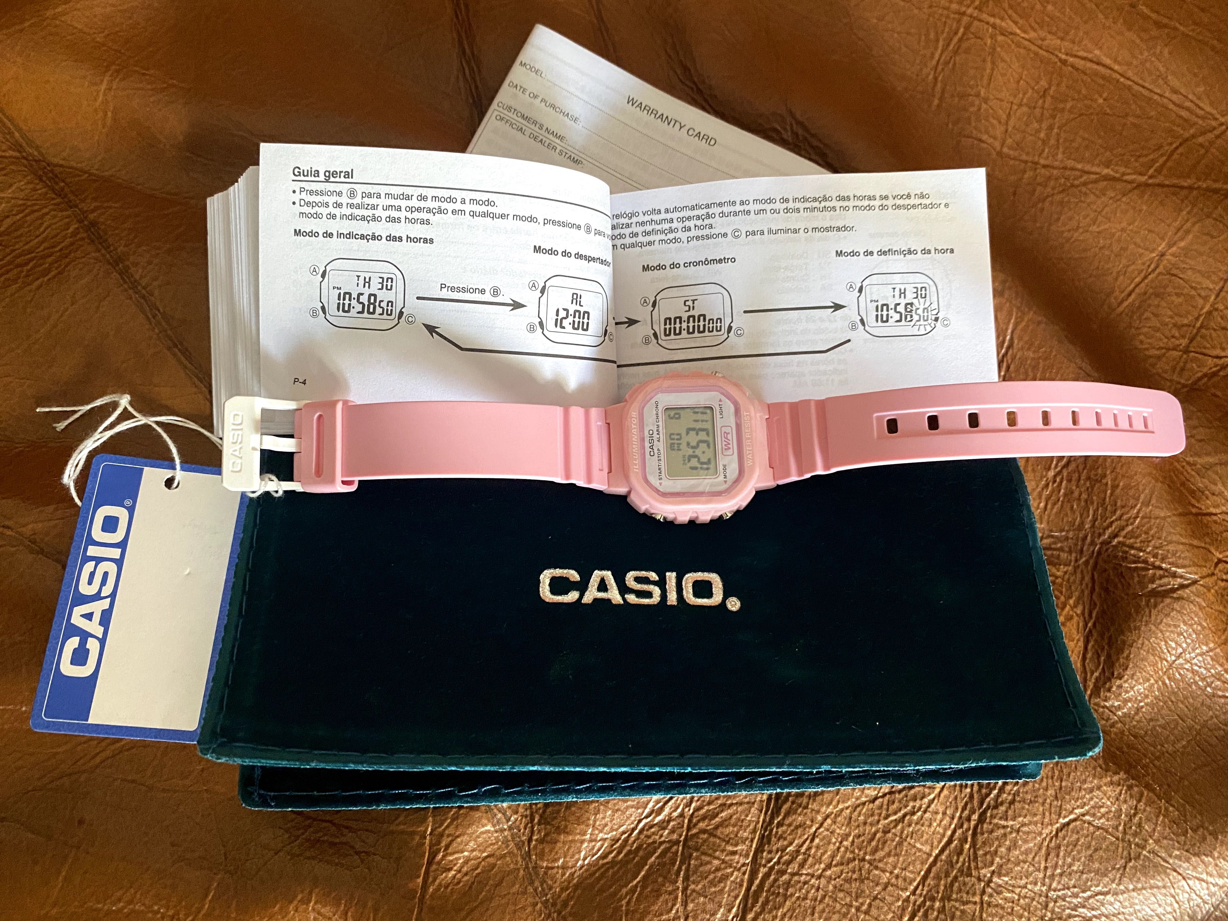 Relógio Casio Feminino Rosa, Novo