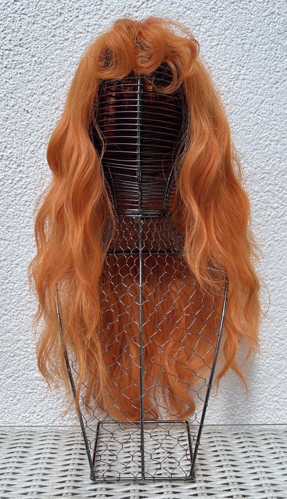 Włosy doczepiane, ostry rudy, peruka ( 629 )