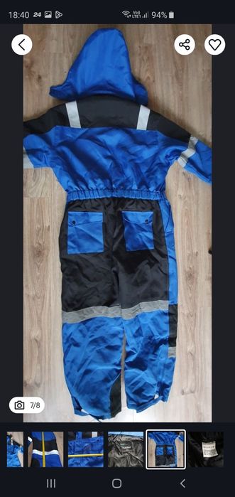 Kombinezon ocieplany z kapturem odpinanym BLUEWEAR męski rozmiar L