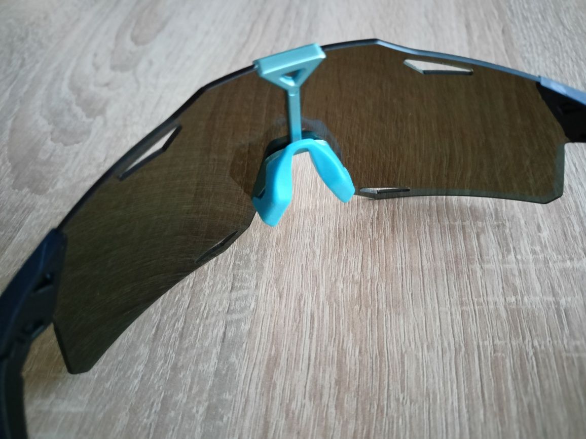 Okulary 100% Hypercraft niebieskie, kolarskie, do biegania