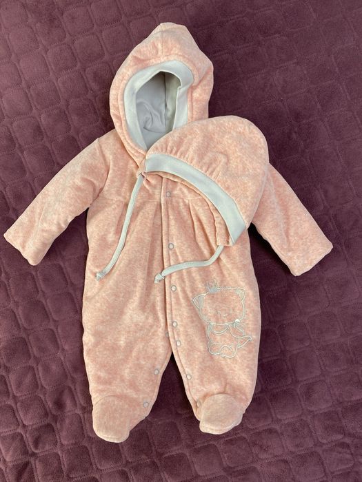 Комбінезон теплий з шапкою 56р.