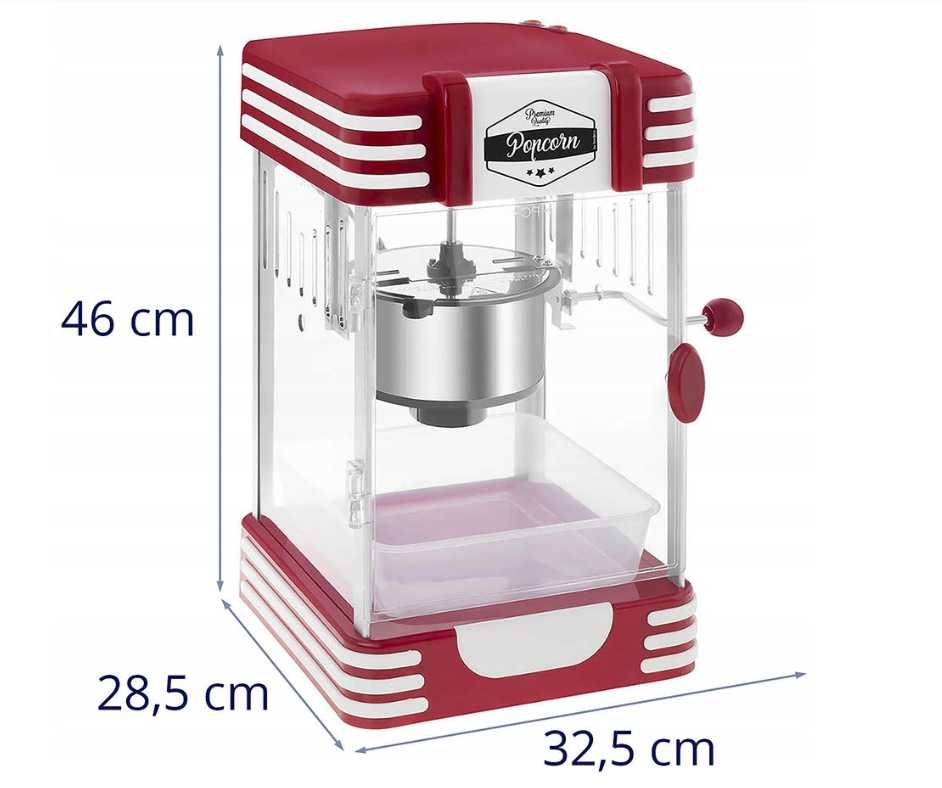 Domowa maszyna do robienia popcornu RETRO Bredeco BCPK-300-WR 300W