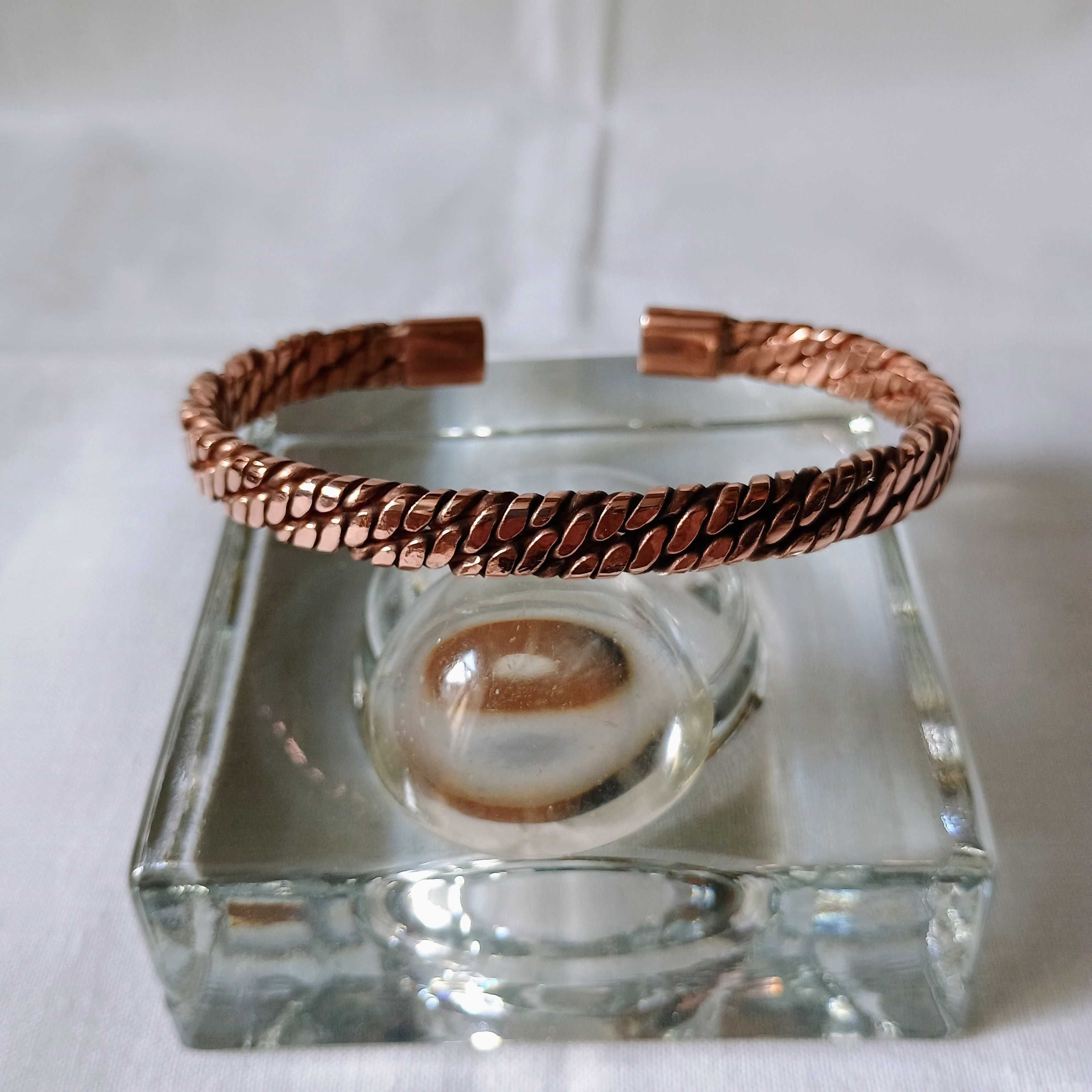 Bransoletka Miedziana M3 – dł. wew. 18cm, szer. 8mm gr. 4mm