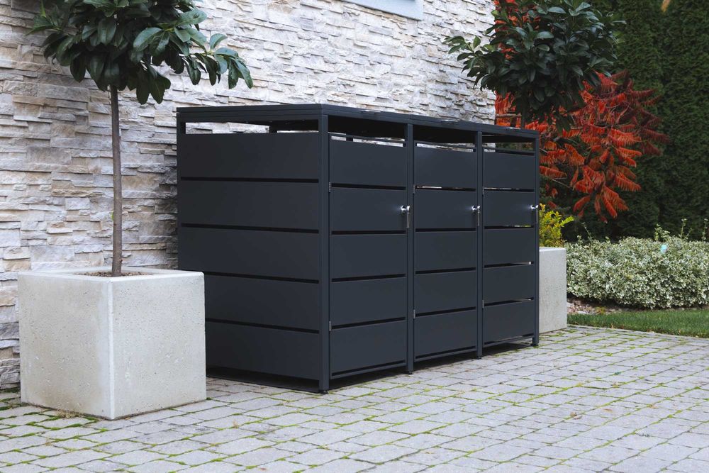 Zabudowa Koszy Na Śmieci 3x240L Obudowa Wiata Śmietnikowa Garaż
