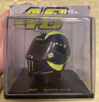 Capacete Valentino Rossi azul e amarelo florescente