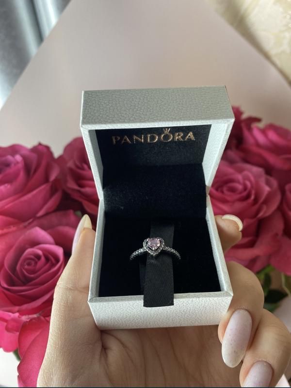 Каблучка кільце пандора pandora колечко з червоним сердечком срібло925