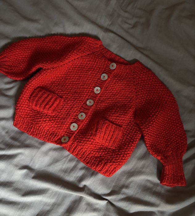 Дитячий червоний кардиган 2-3 роки