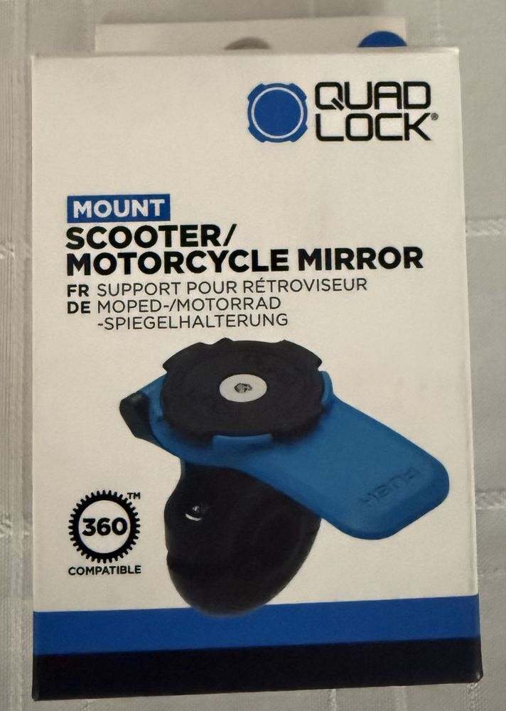 Quadlock motorcycle mirror mount