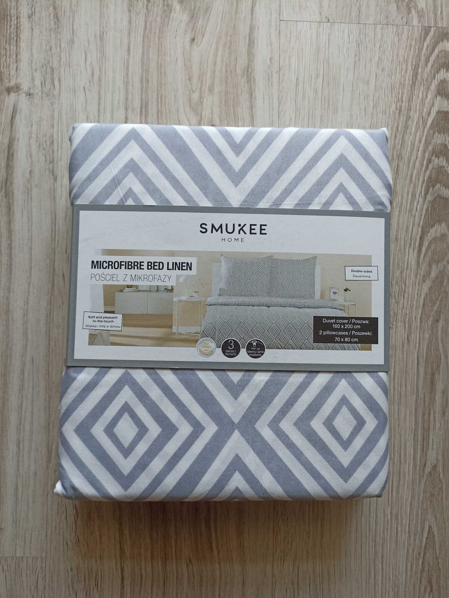 SMUKEE HOME Pościel z mikrofazy ROMBY 160x200