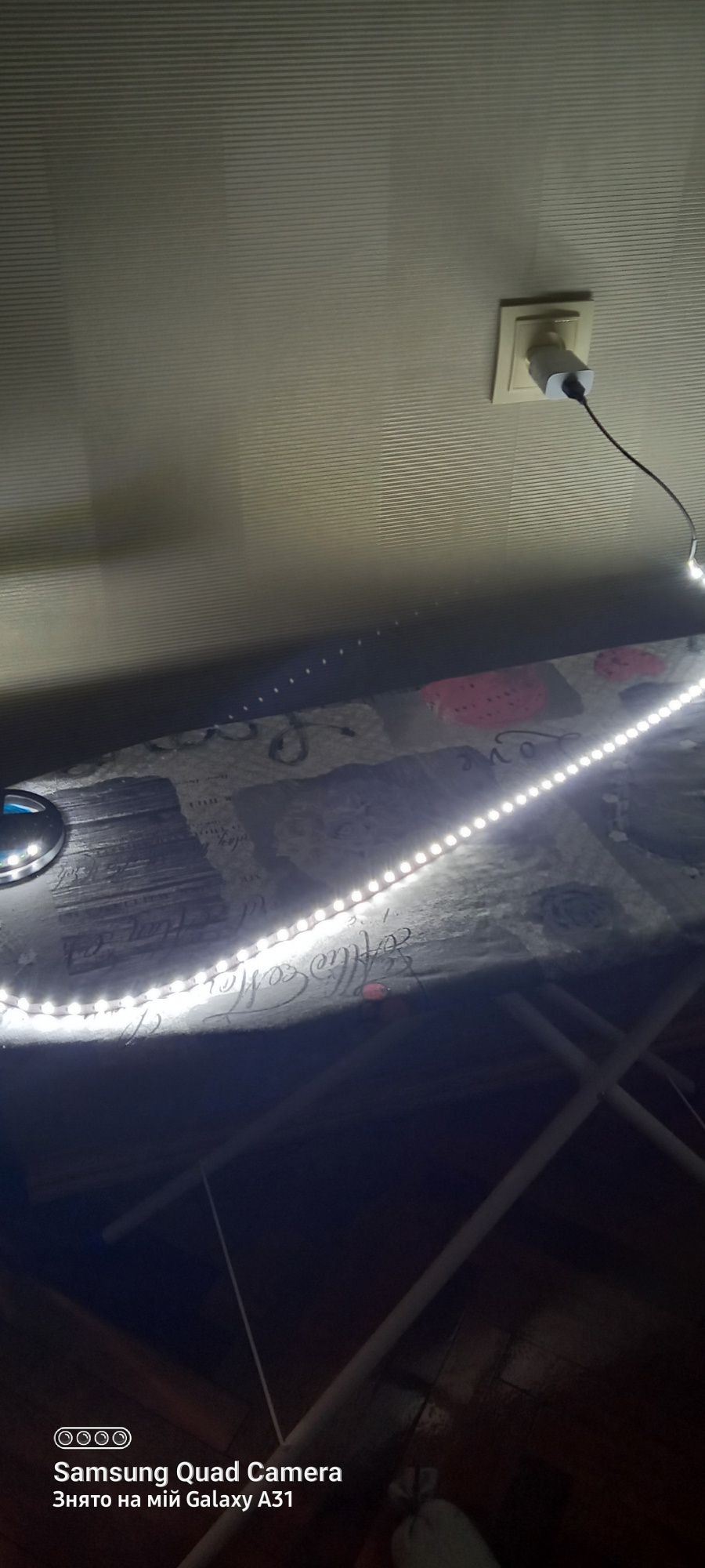 Светодиодна LED лента 1 метер біла 5 ѵ USB
