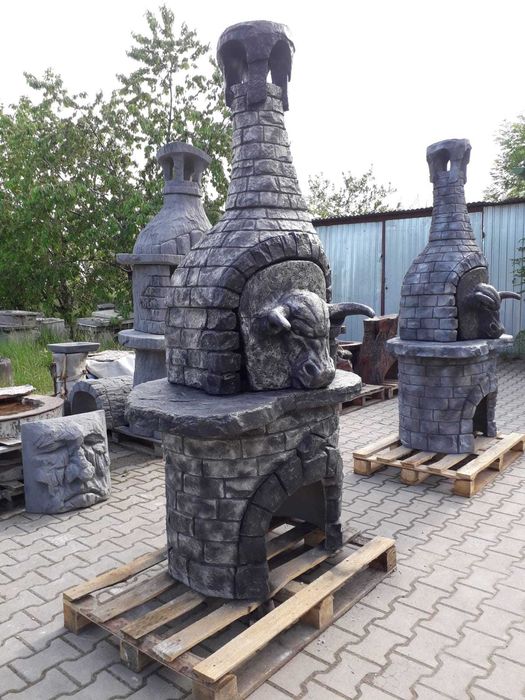 grill ogrodowy betonowy , kominek