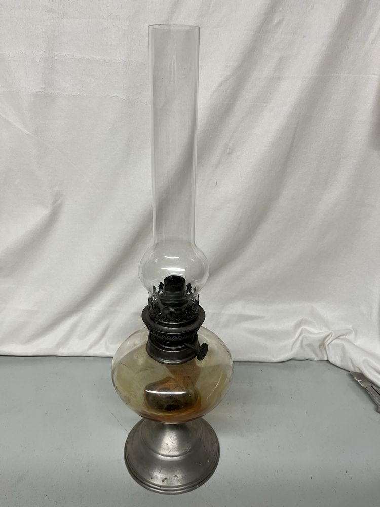 Lampa naftowa szkło antyk