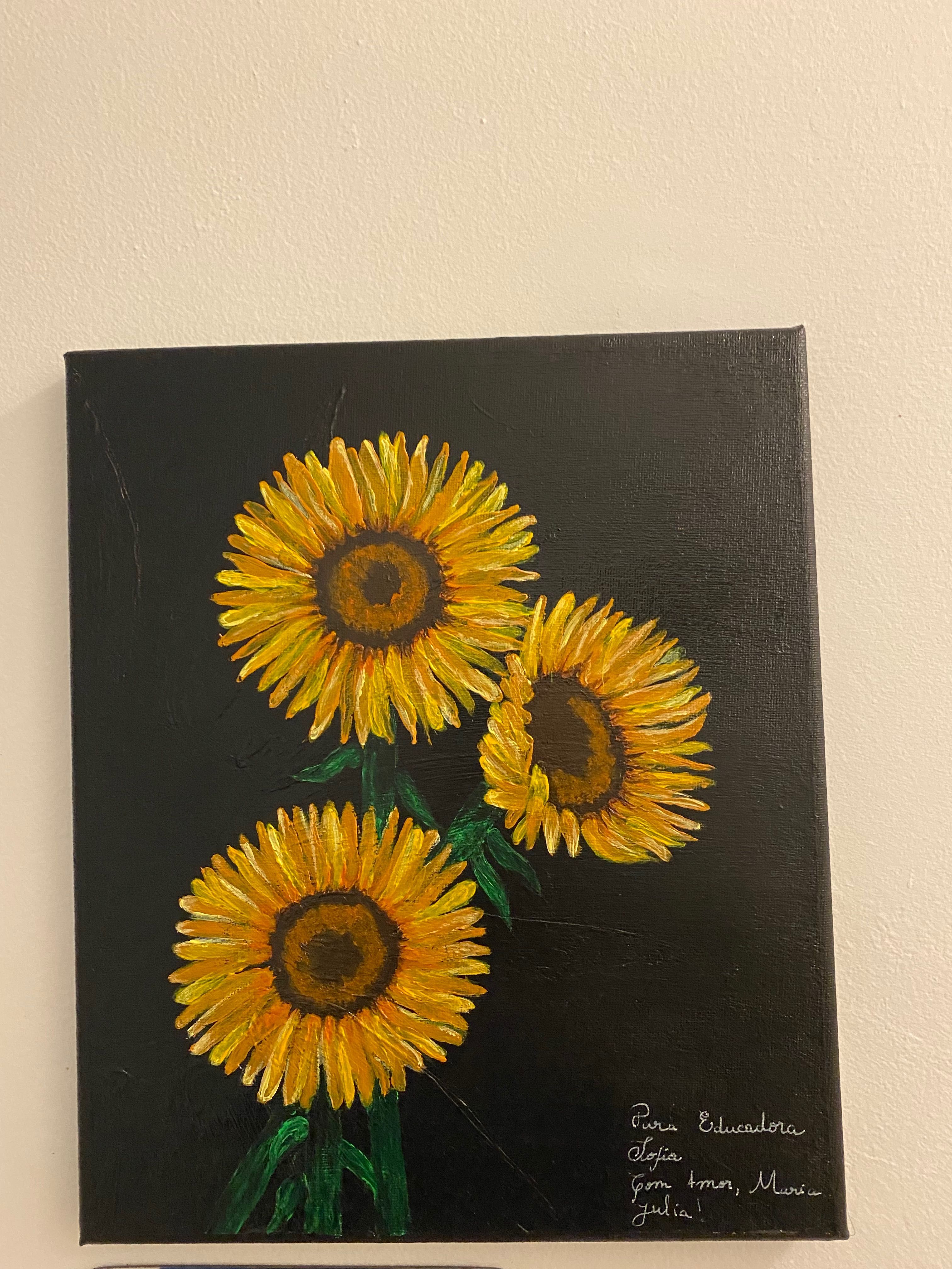 Pintura de girassóis-Original