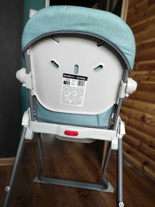 Turkusowe krzesełko do karmienia Sun Baby