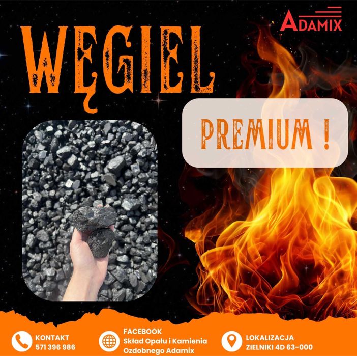 ORZECH PREMIUM Węgiel kamienny wysokokaloryczny