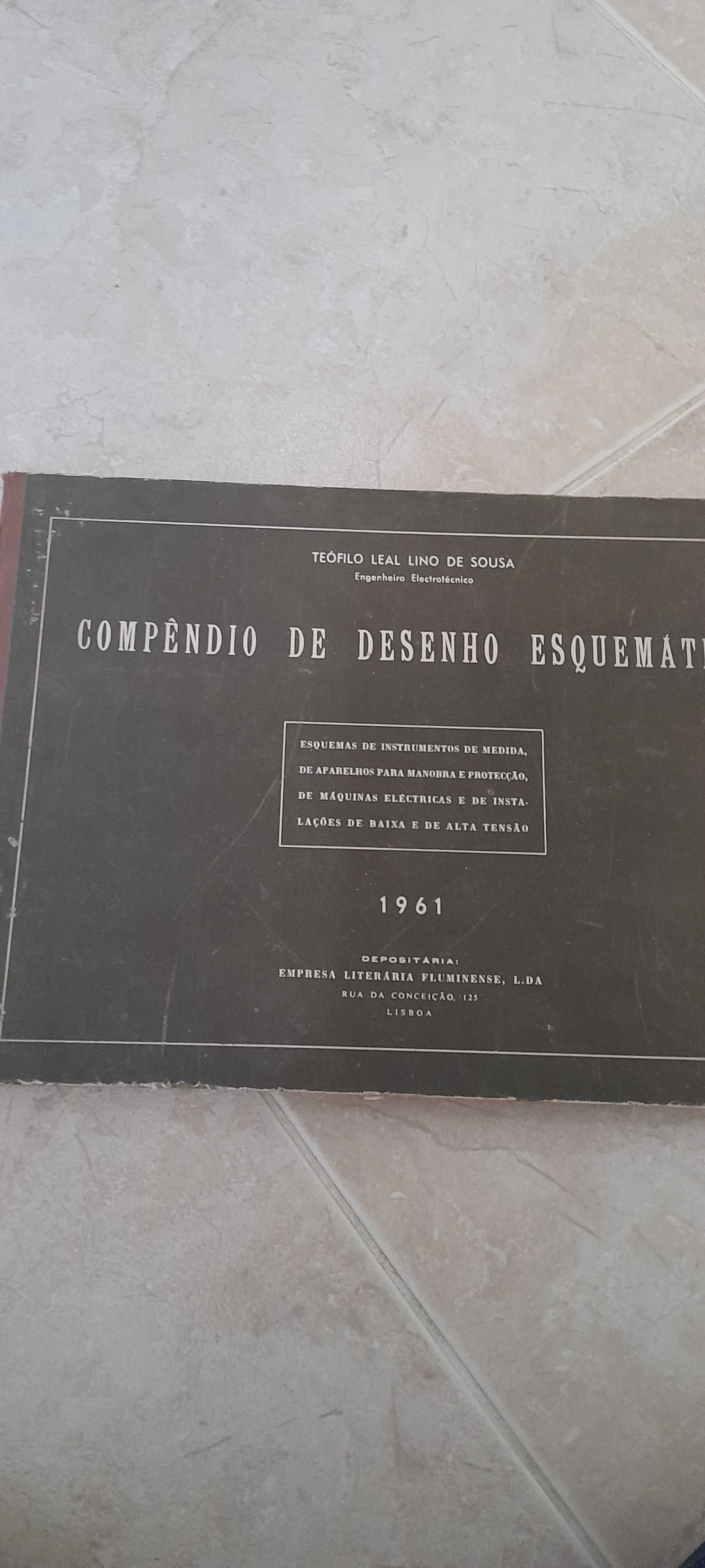 Livro Técnico - Compêndio de Desenho Esquemático de 1961,