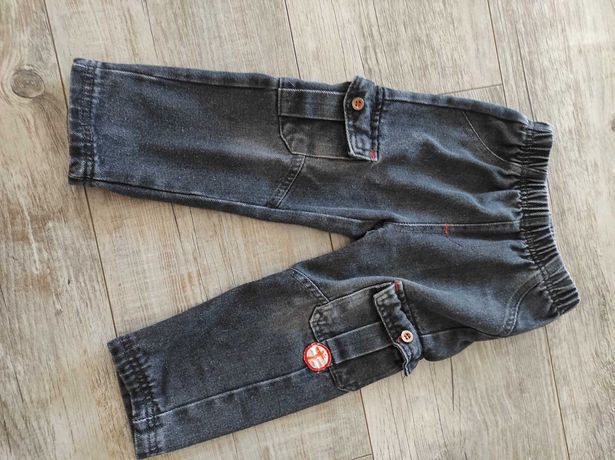 Spodnie jeansowe bojówki dla chłopca 92