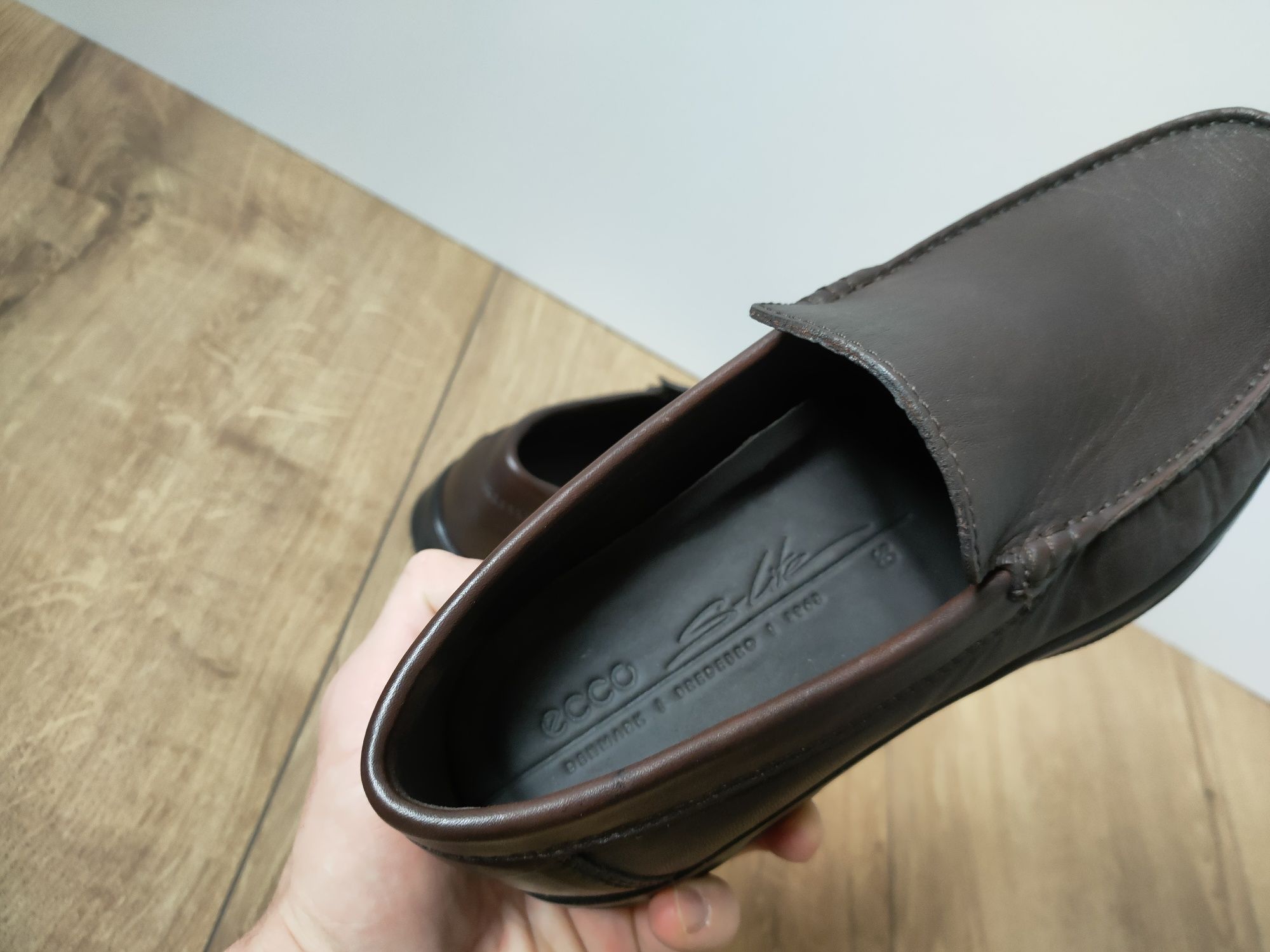 Buty Ecco S-Lite Denmark męskie skórzane mokasyny r. 39 26cm