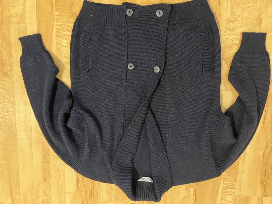 Frank Aleks rozm 52/ L granatowy kardigan męski unisex wełna akryl