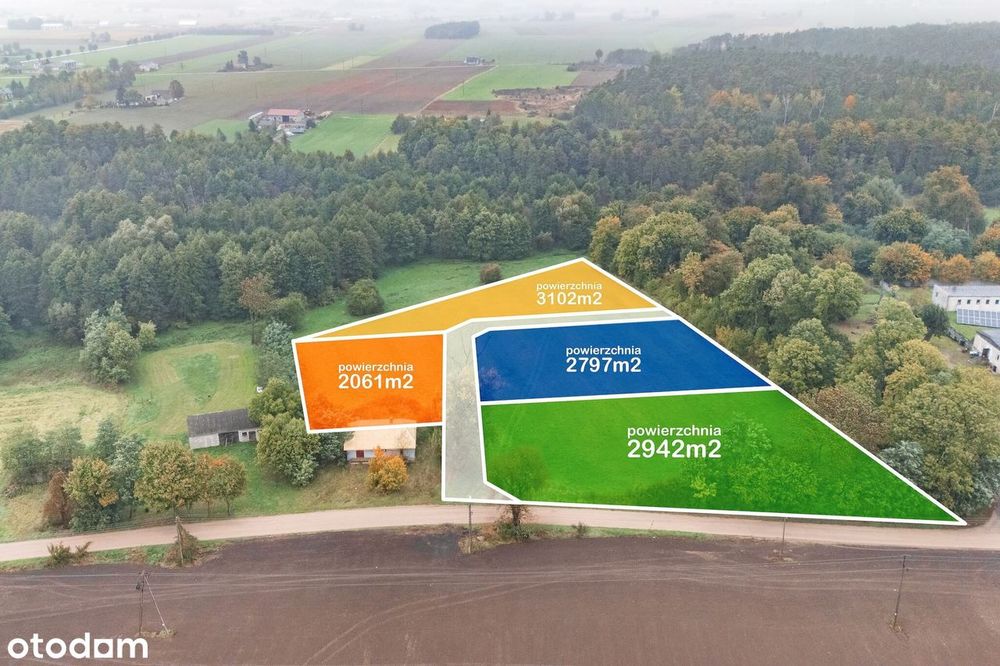 Działki Siedliskowe tuż pod lasem -25km do Płońska