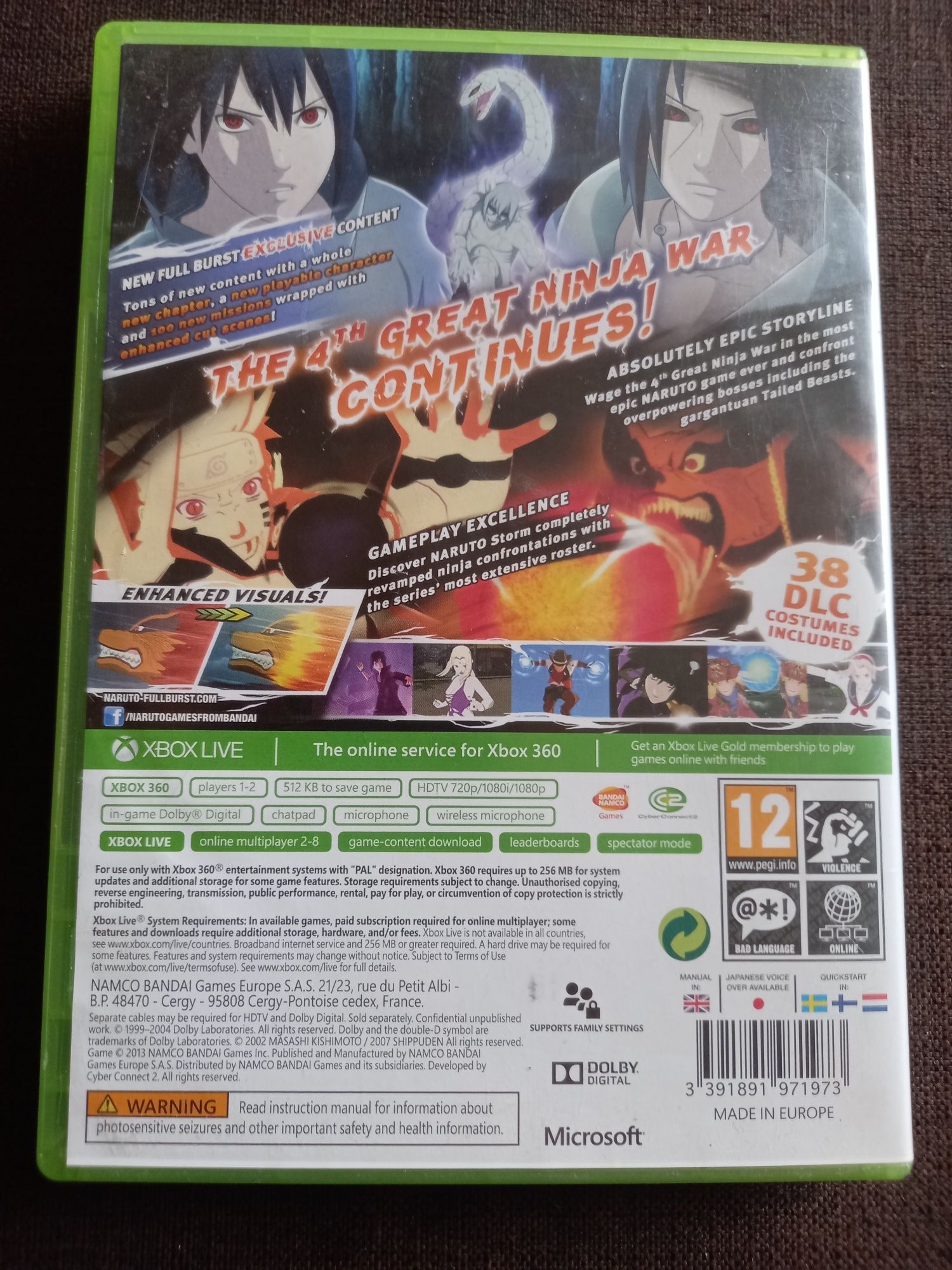 Gra Naruto Shippuden Storm 3 Full Burst Ultimate Ninja na xbox 360