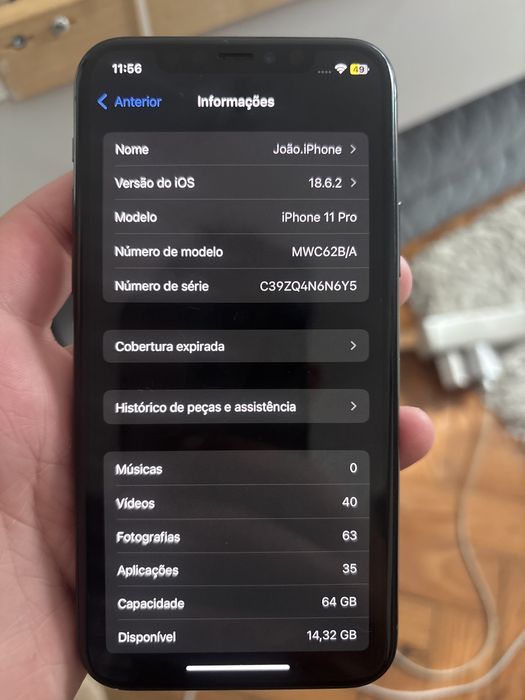 Iphone 11 Pro (72% de bateria)