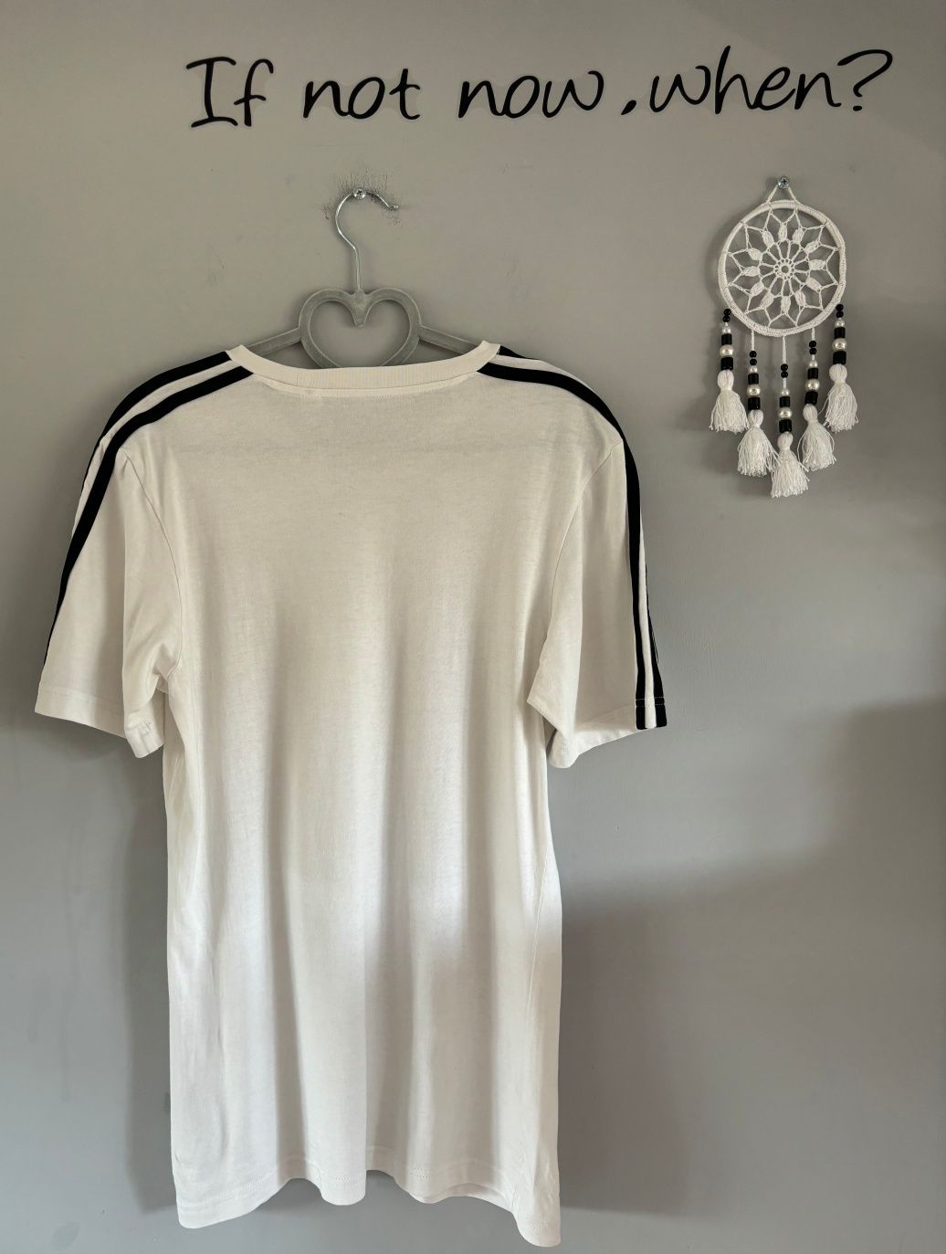 Biała koszulka t-shirt z nadrukiem Adidas originals r. S UNISEX