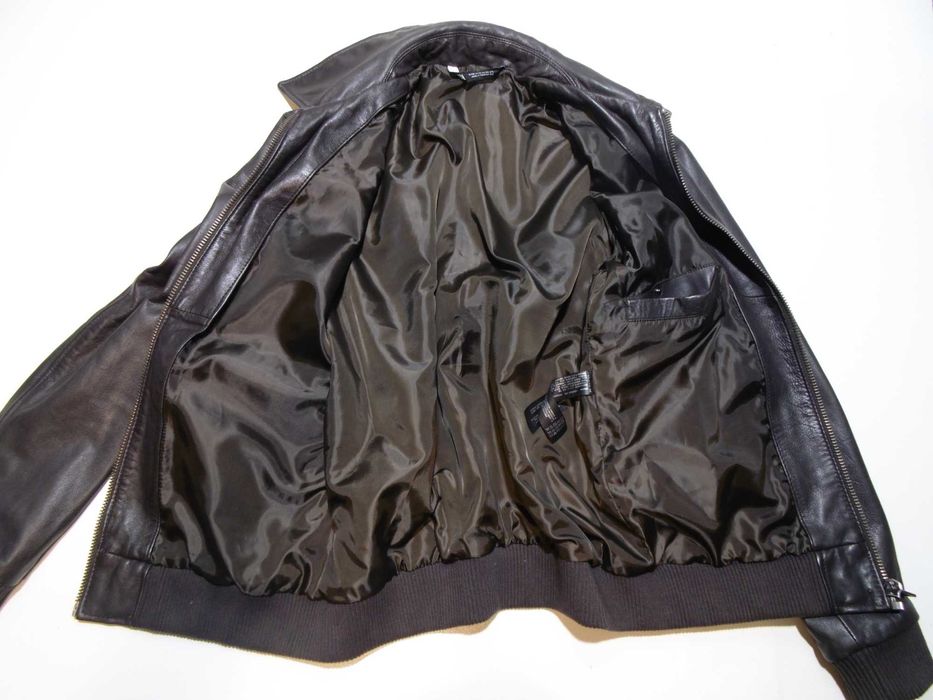 Zara Premium kurtka pilotka skorzana meska M