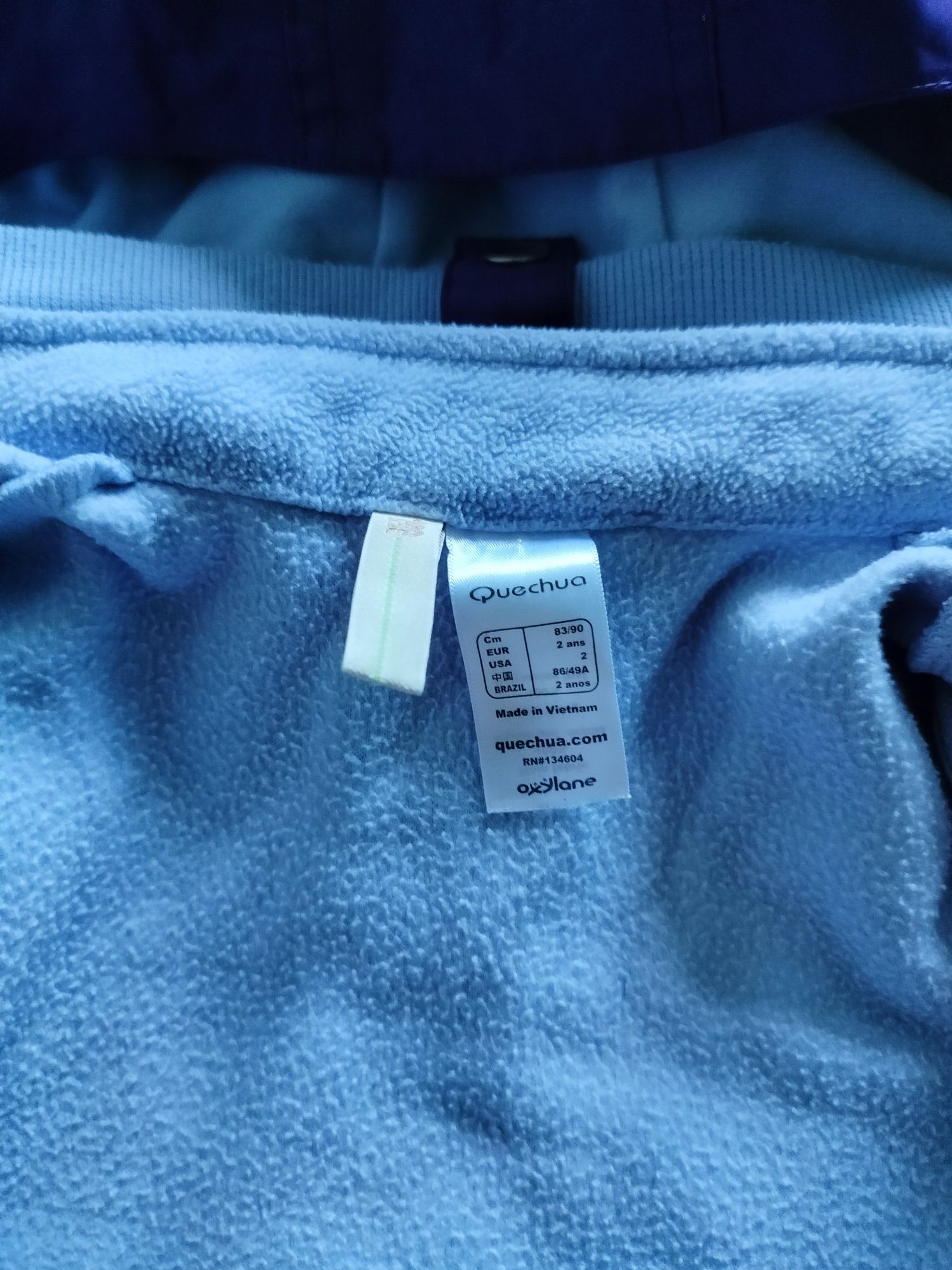 Kurtka wiatrówka Quechua 86 92 softshell z odpinanym polarem 2w1