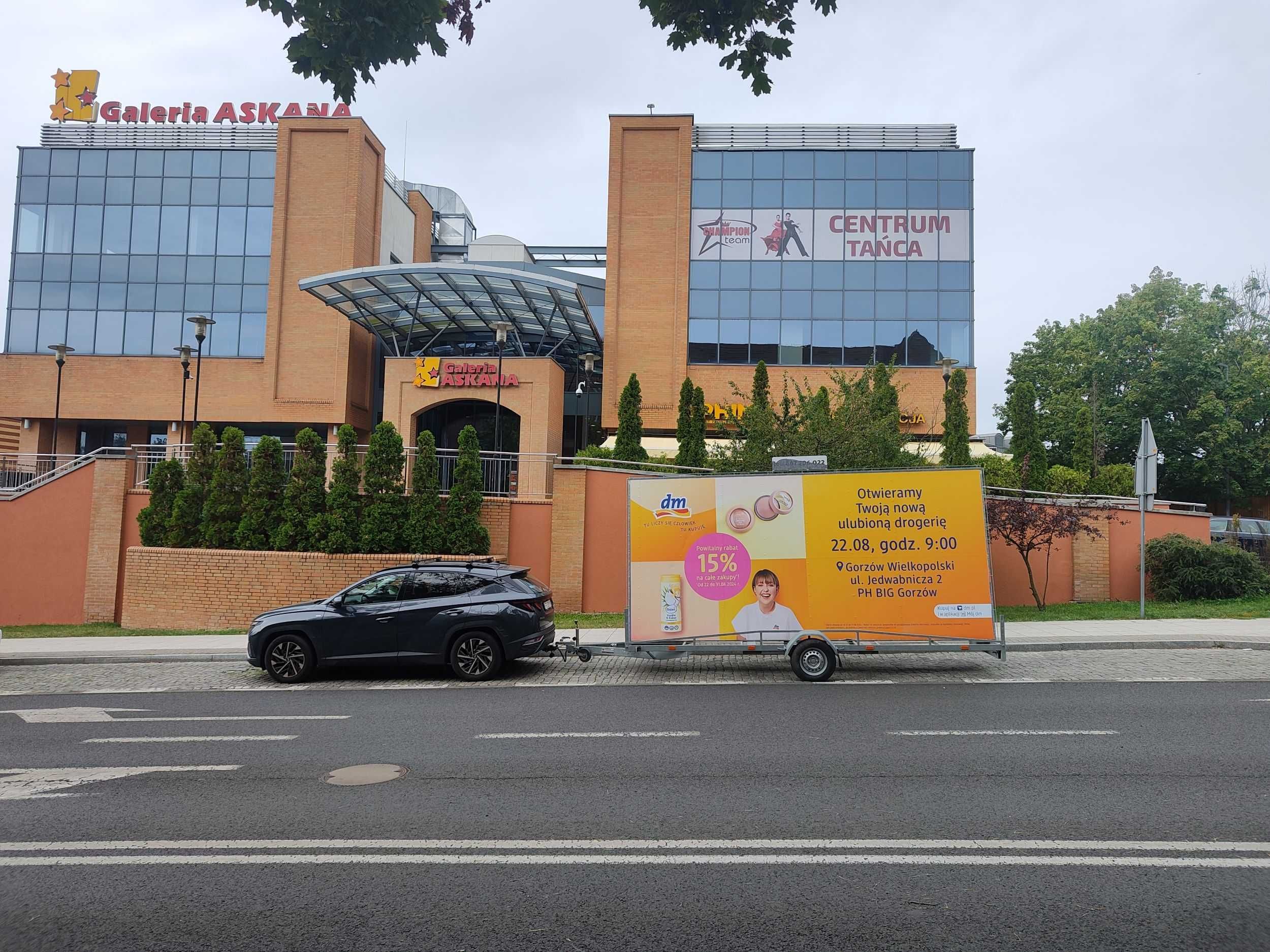 Reklama mobilna, przyczepa reklamowa, mobilny billboard Gorzów Wlkp.