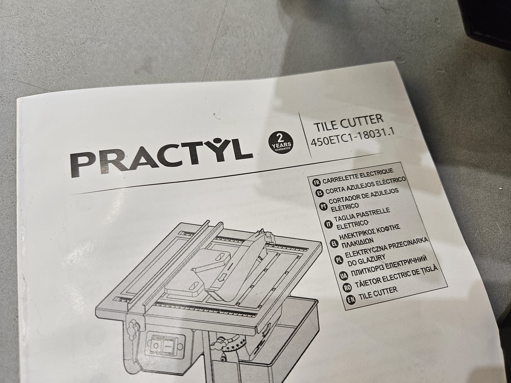 Elektryczna przecinarka do płytek ceramicznych 450W 18 mm Practyl