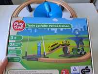 Playtive tory z pociągiem stacja benzynowa playtive