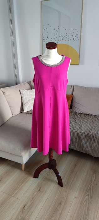 Sukienka bez rękawów imprezowa Dorothy Perkins XXL/44/16 róż fuksja