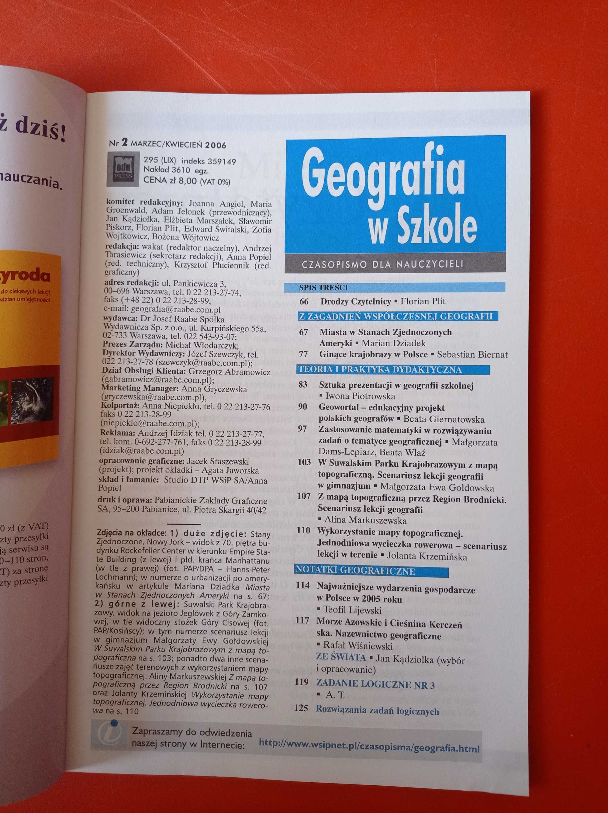 Geografia w szkole, nr 2 marzec/kwiecień 2006