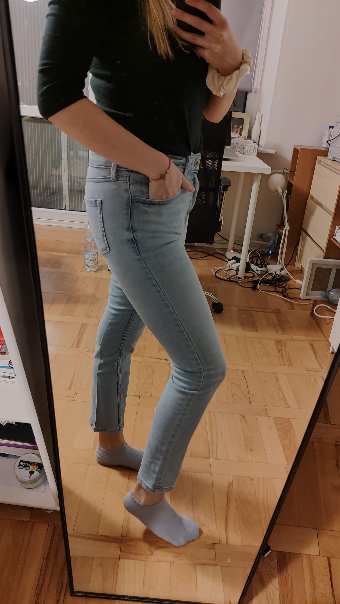 Niebieskie mum jeans 7/8 Marks&Spencer 36