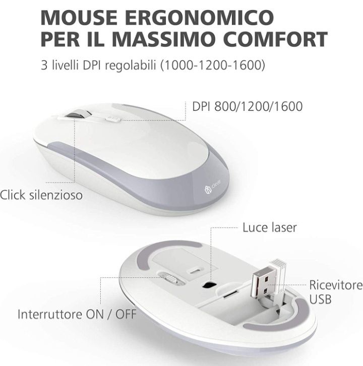 Bezprzewodowa klawiatura i mysz do komputerów Mac - iClever GK08