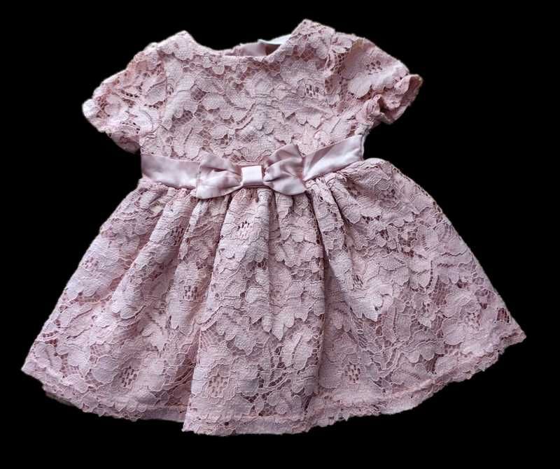 PIĘKNA wizytowa sukieneczka -rozm 74cm