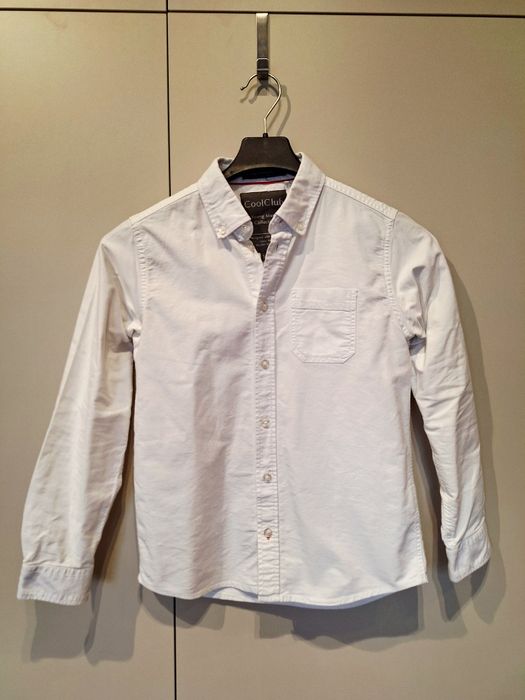 Śliczna biała galowa koszula chłopięca 146cm, Cool Club, stan celujący