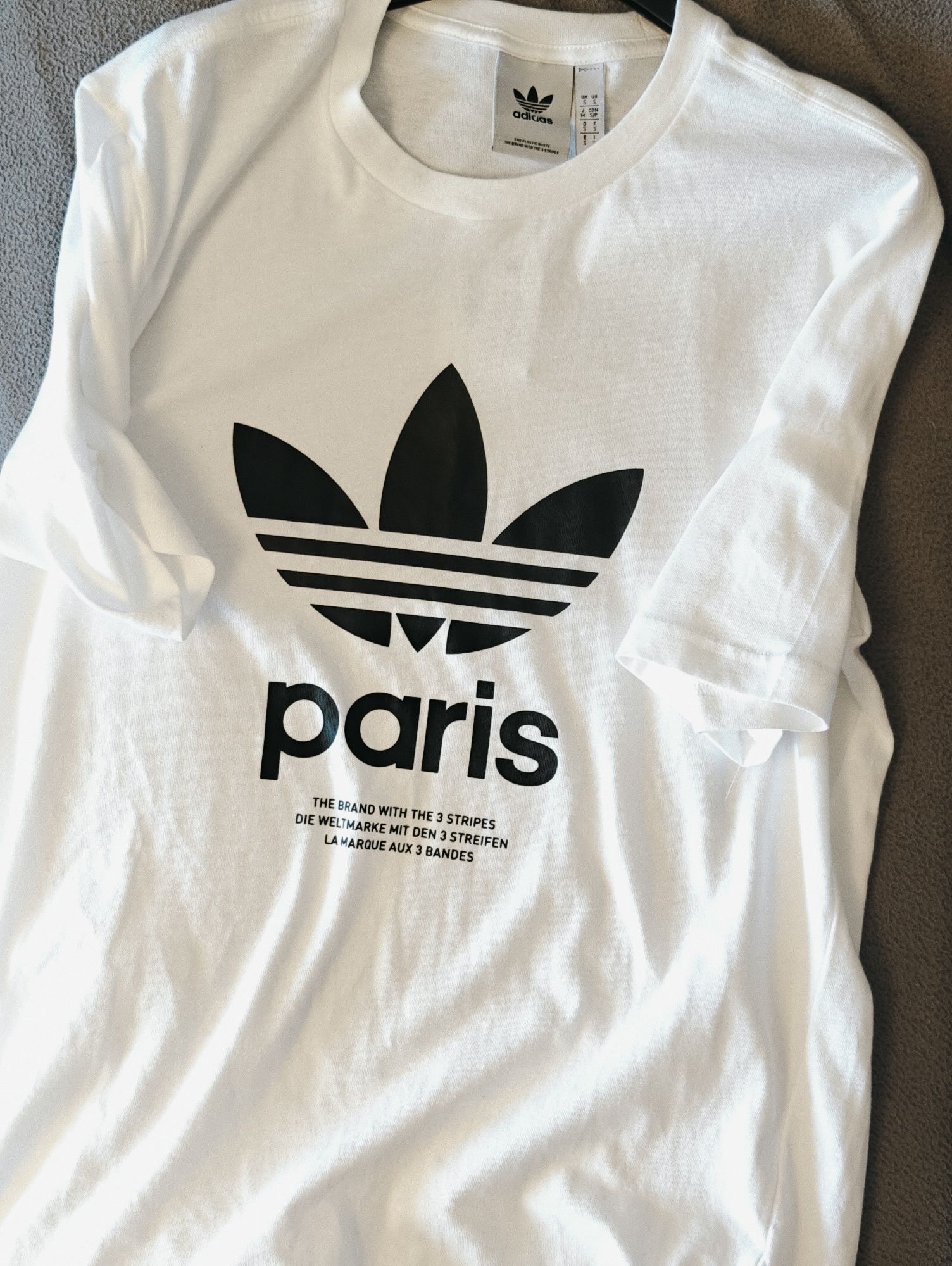 Nowa koszulka t-shirt Adidas Originals Paris s M L męska biała