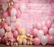 Tło fotograficzne urodziny balony misie