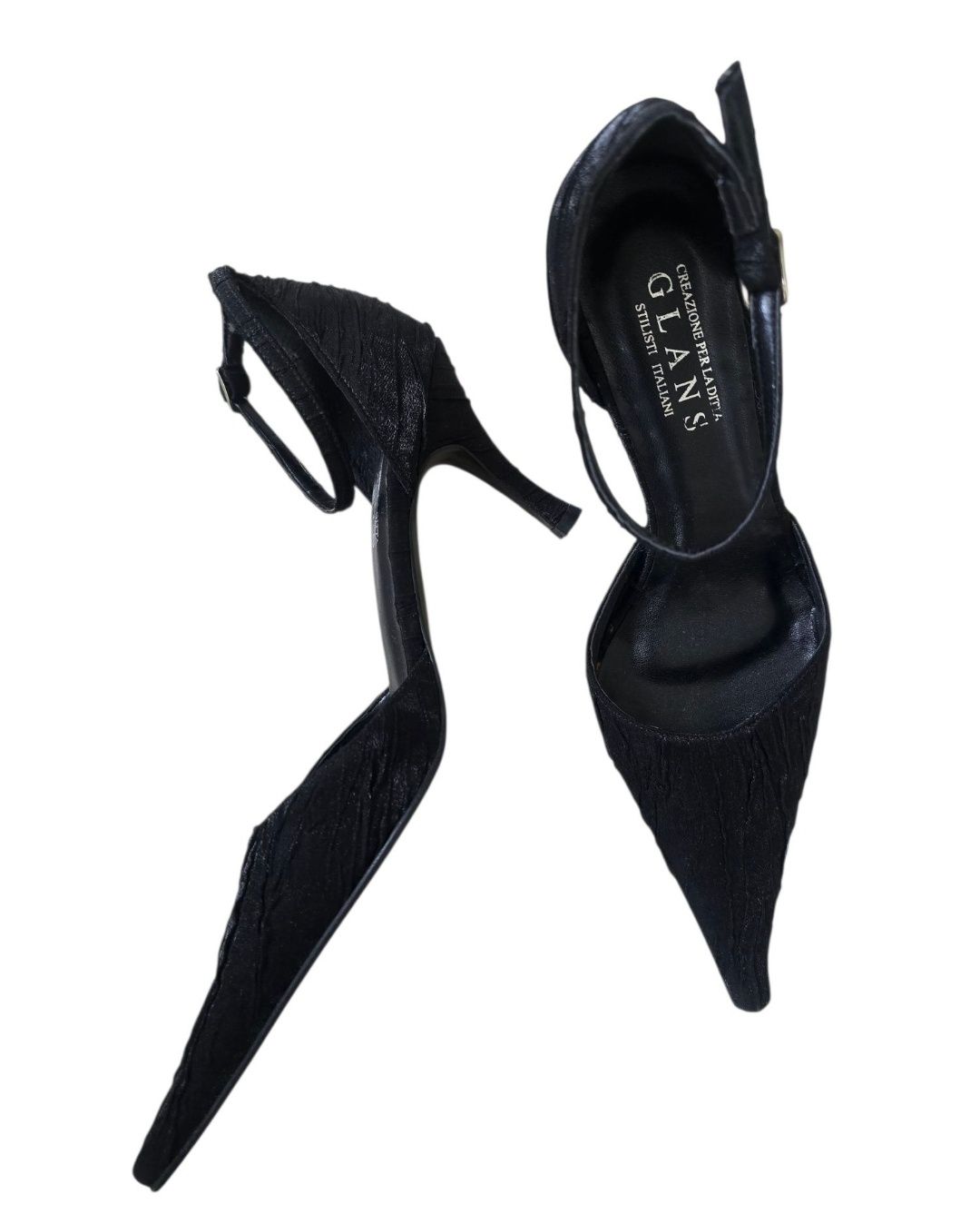 Buty damskie Glans czarne, eleganckie  r 39