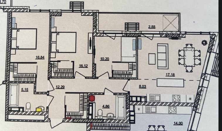 4- кімнатна квартира ЖК Метрополіс,93м², 5 поверх