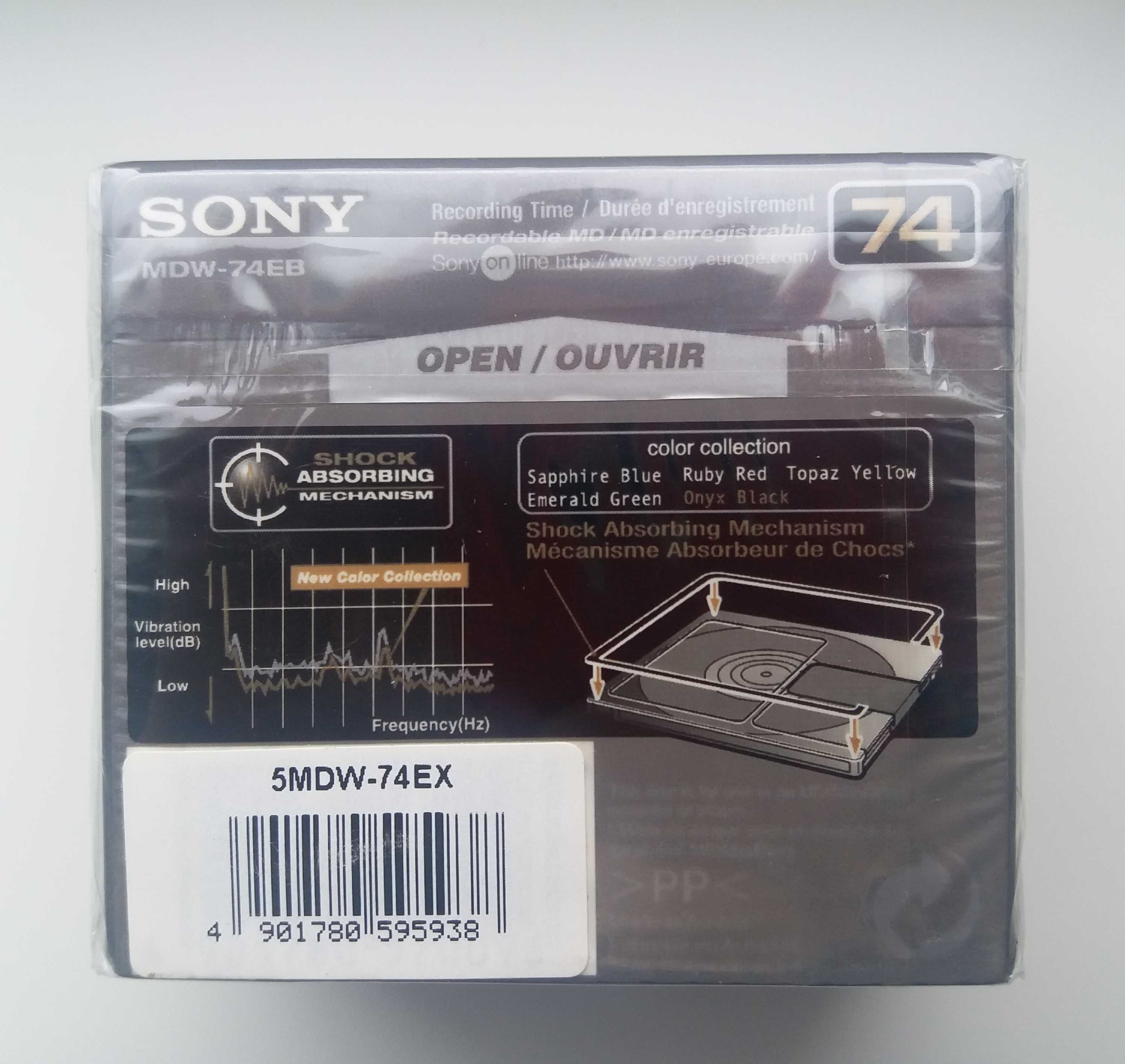 Новые минидиски Sony MiniDisk MDW 74ER х 5 color mix